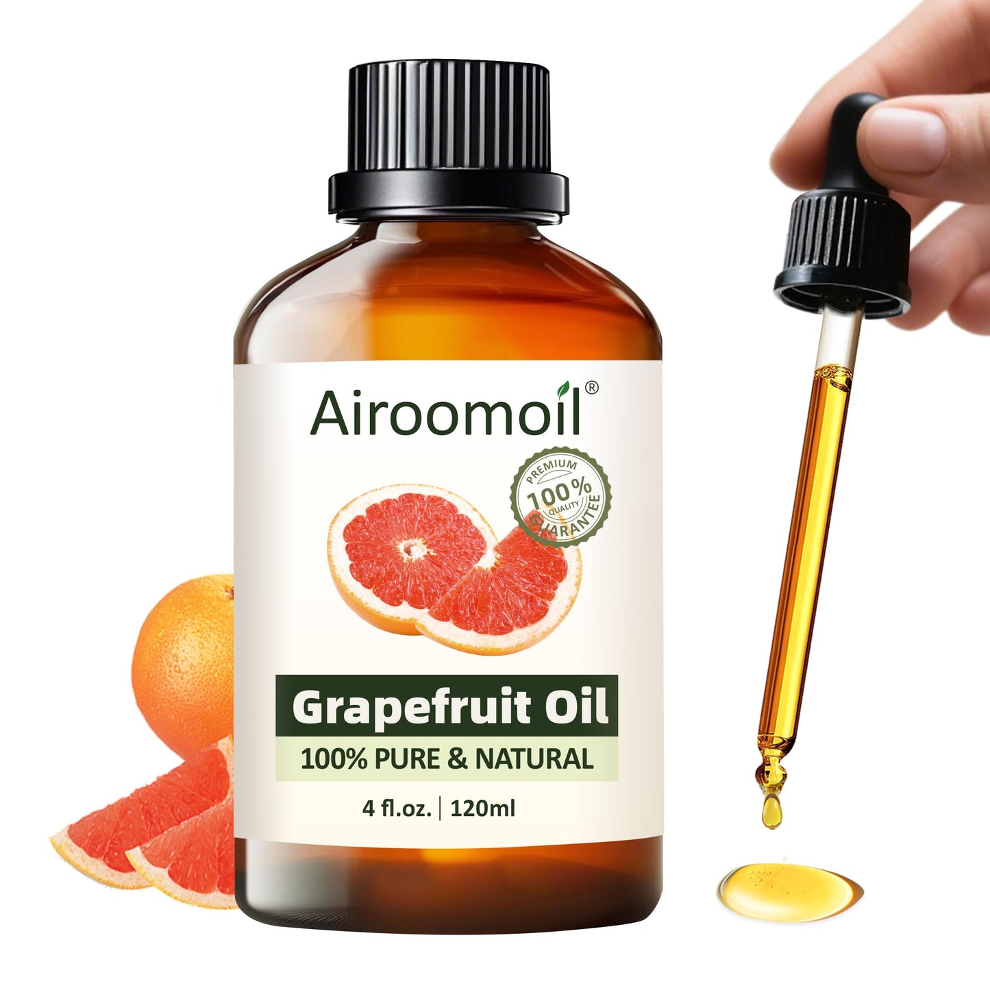 Airoomoil Grapefruit Essential Oil - Pure Citrus Scent for Diffusers & DIY (4 Oz)