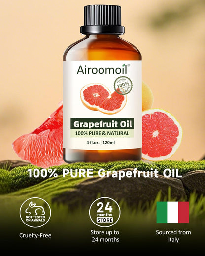 Airoomoil Grapefruit Essential Oil - Pure Citrus Scent for Diffusers & DIY (4 Oz)