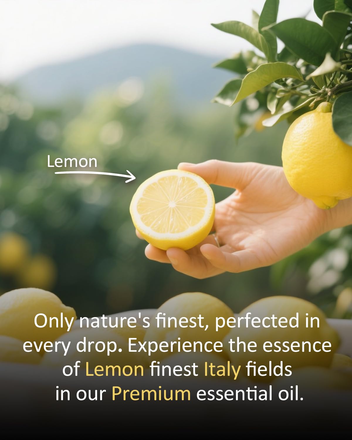 Airoomoil Pure Lemon Essential Oil – 100% Natural, Premium Grade (4 fl oz, 120 ml)