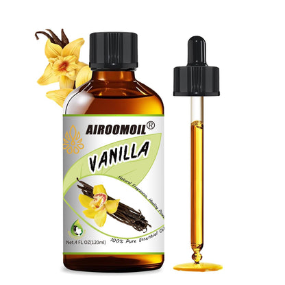 Airoomoil Vanilla Essential Oil 4 oz – 100% Pure & Natural for Diffusers & Aromatherapy