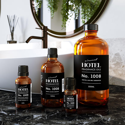 AirScent Hotel Diffuser Oil No. 1008 – White Tea, Aloe Vera & Sandalwood | Hotel Scent Dupe | 10 mL Glass Bottle