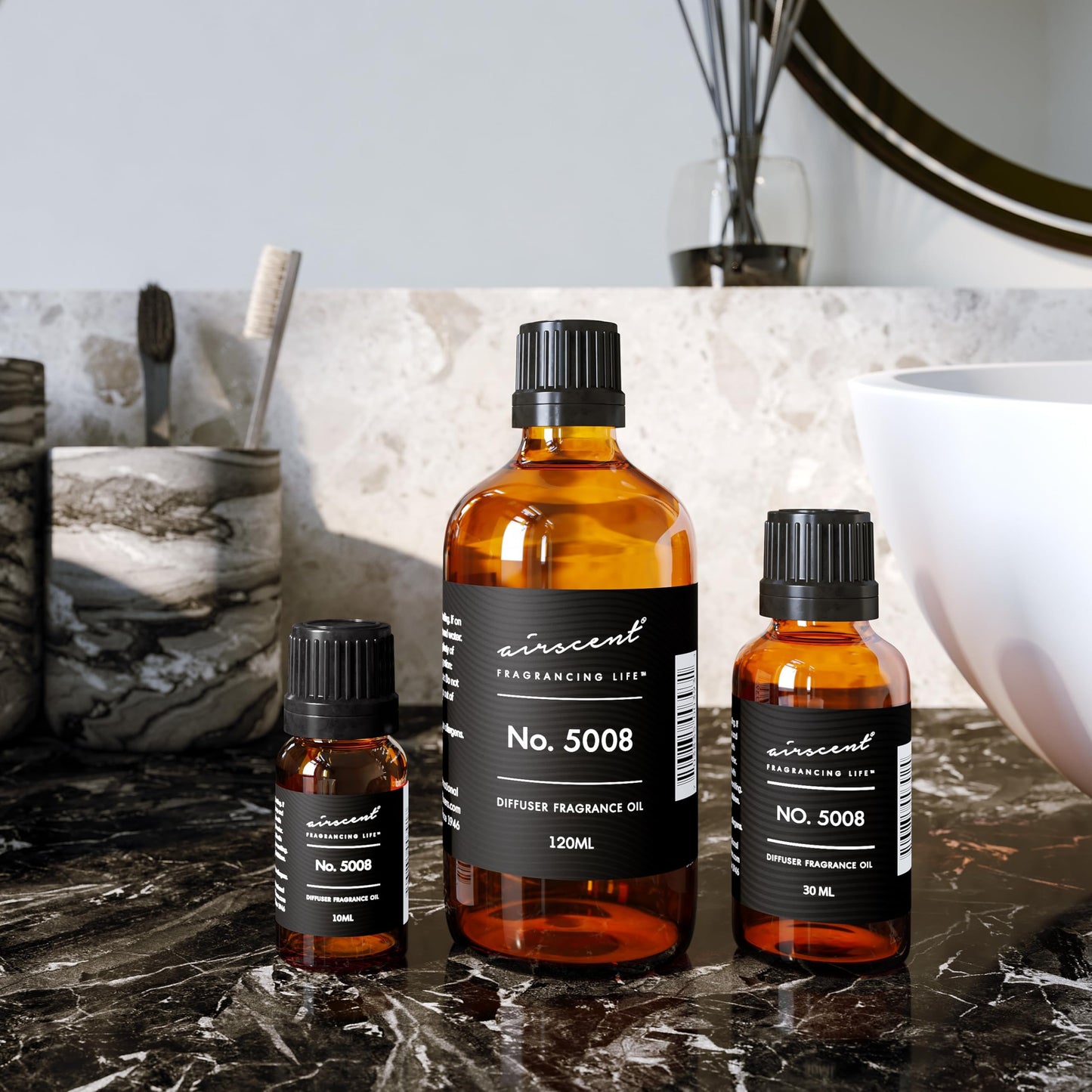 AirScent Diffuser Oil – Tobacco Vanille Inspired Perfume Dupe No. 5008 (120 ml) – Fragrance Oil for Diffusers & Crafting