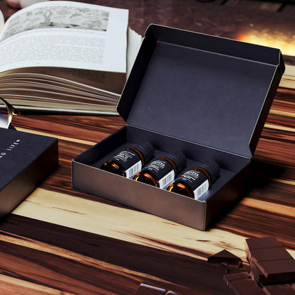 AirScent Holiday Diffuser Oil Gift Set - 3x10 mL (Bourbon Pumpkin Spice, Christmas Wreath, Fireside Spiced Cider)