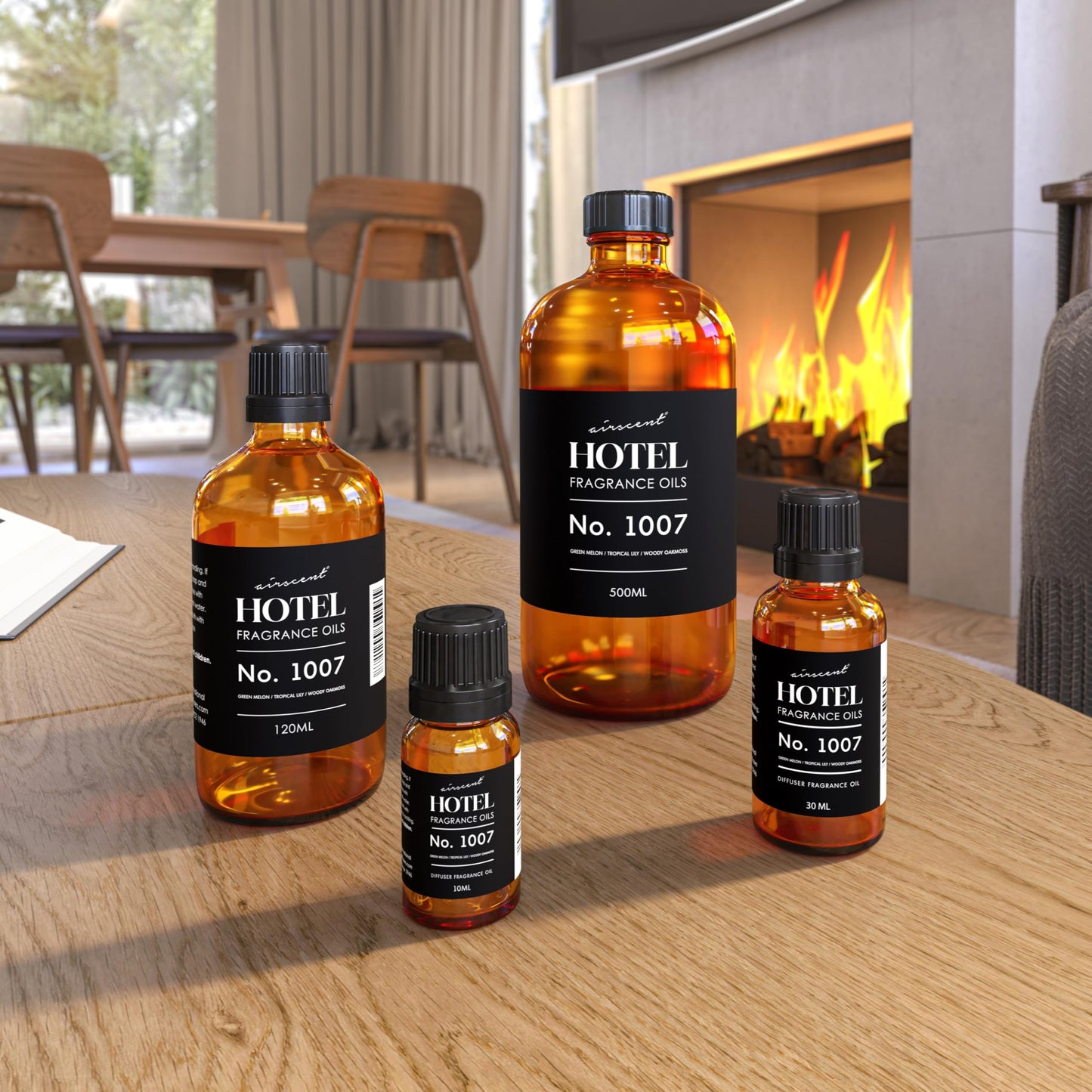 AirScent Hotel Diffuser Oil No. 1007 - Green Melon, Tropical Lily & Oakmoss | Premium Fragrance Oil 10 mL