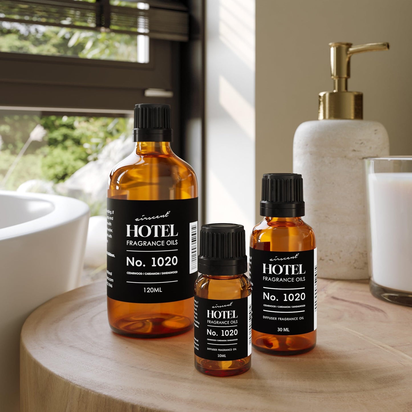 AirScent Hotel Diffuser Oil No. 1020 – Bergamot Cardamom Sandalwood – 120 mL