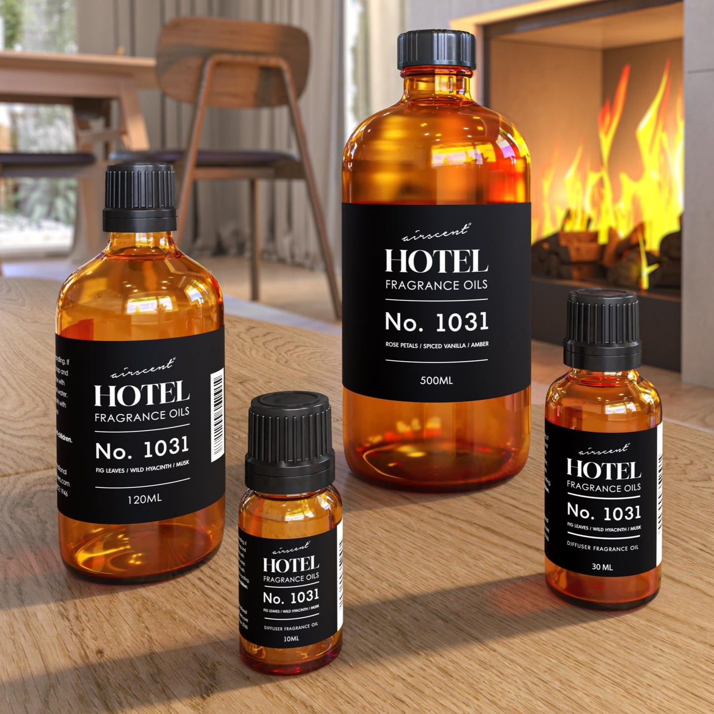 AirScent Hotel Diffuser Oil No. 1031 – Rose Petals Spiced Vanilla Amber | Premium Fragrance Oil 10 mL