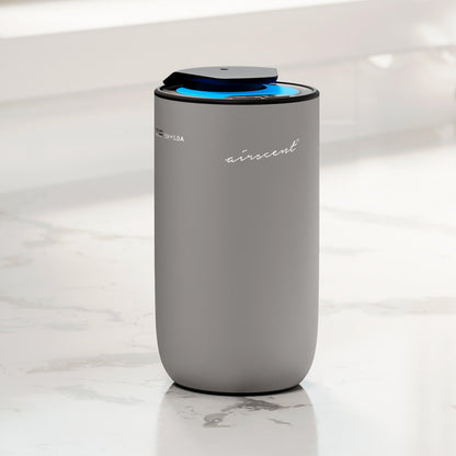AirScent Mini Waterless Diffuser – Silver Finish, 15 mL, Night Light, Aromatherapy for Home & Office