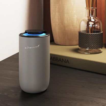 AirScent Mini Waterless Diffuser – Silver Finish, 15 mL, Night Light, Aromatherapy for Home & Office