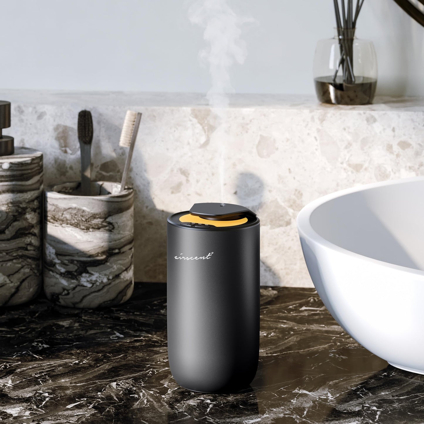 AirScent Mini Waterless Diffuser - Titanium Black (15 mL)