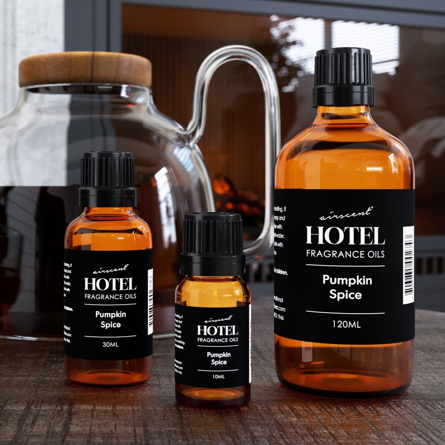 AirScent Pumpkin Spice Diffuser Oil – 500 mL Glass Bottle | Fall Fragrance