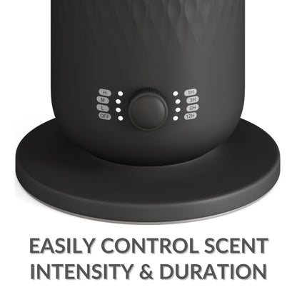 AirScent Waterless Diffuser 4.05 Oz (Black) – No Water Needed, Quiet Night Light