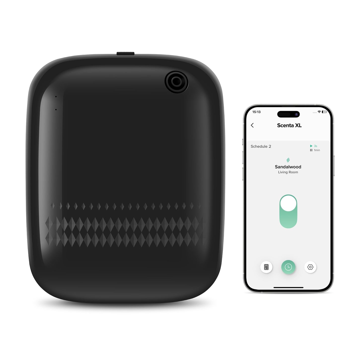 Airversa Smart Scent Air Machine ANW-Black - 400 mL Waterless Diffuser for Large Rooms (Up to 2000 sq ft)