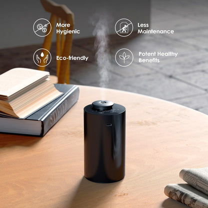 Airversa AN6 Black Waterless Diffuser – Battery-Operated Nebulizer, 20mL
