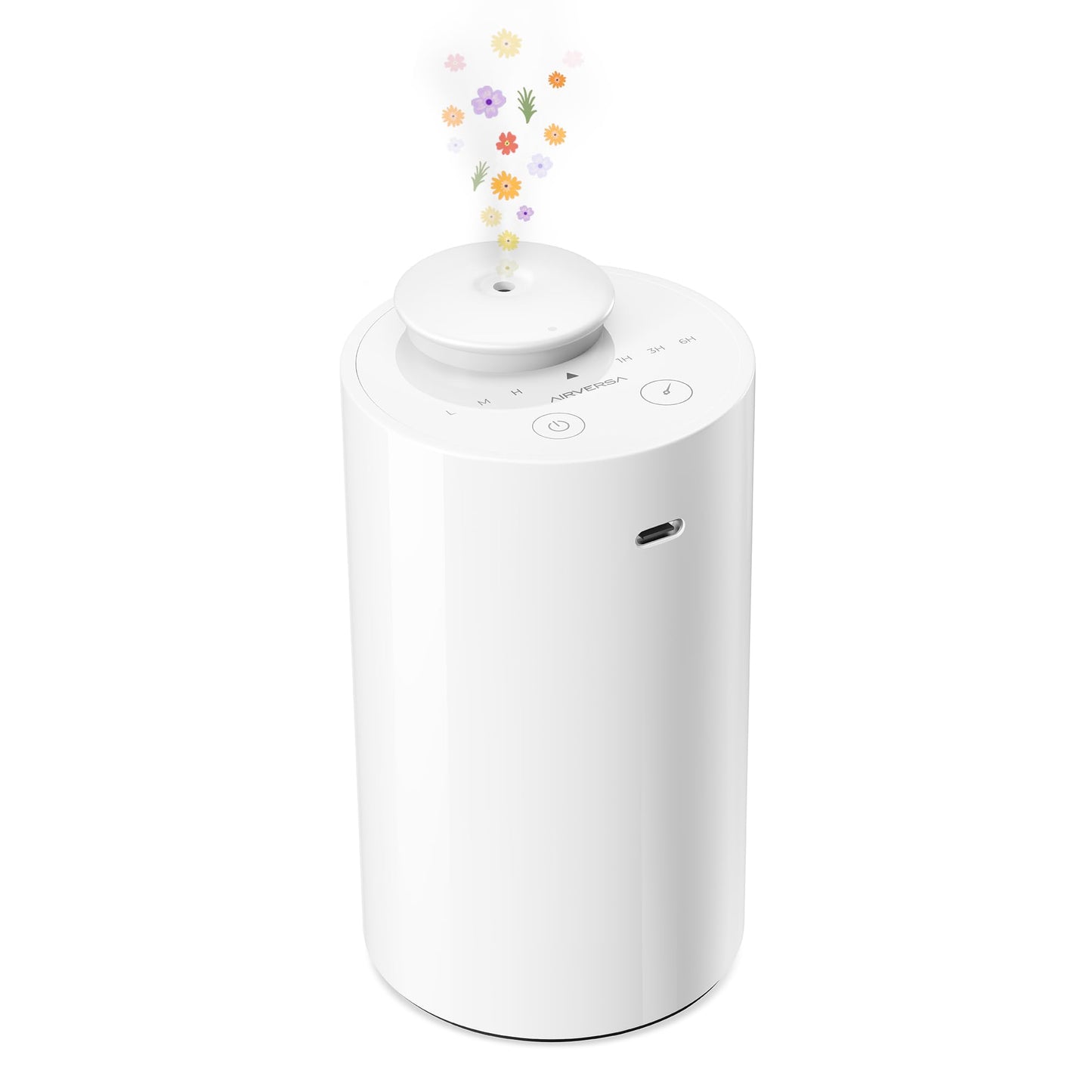 Airversa AN6 White Waterless Diffuser – 0.7 oz / 20 mL, Battery-Operated