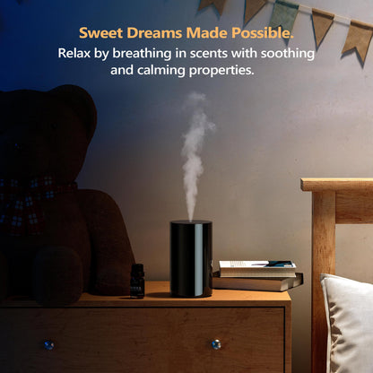 Airversa Waterless Diffuser Starter Kit AN8 Kit2 Black — 4x 10mL Fragrance Oils, USB-C Rechargeable