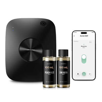 Airversa Waterless Essential Oil Diffuser 400mL – Large Rooms up to 2000 sq ft (ANA Black Kit)