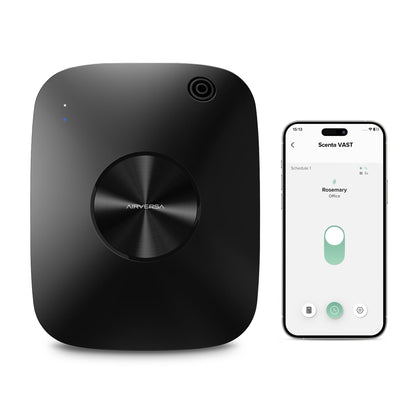 Airversa Waterless Essential Oil Diffuser — 2000 sq ft Coverage, 400 mL, Black ANA | Aromatherapy Diffuser for Home & Commercial