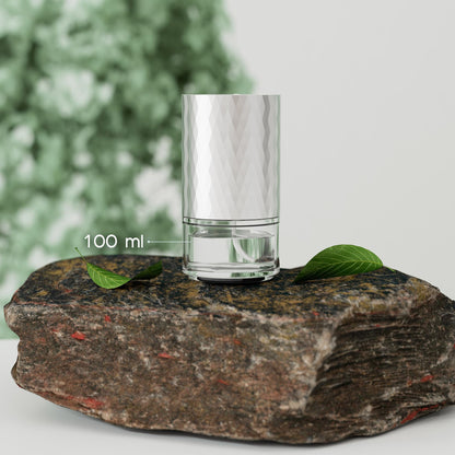 Airversa Waterless Diffuser 100ml Silver – Battery-Operated Nano Mist, 3 Mist Settings