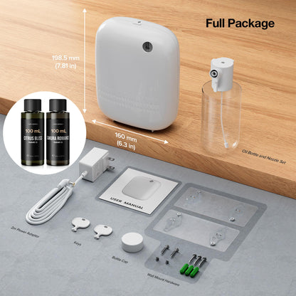 Airversa Waterless Essential Oil Diffuser Starter Kit (400 mL) – Covers 2000 sq ft, White ANW Kit