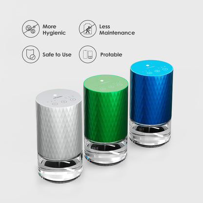 Airversa Waterless Diffuser 100ml Silver – Battery-Operated Nano Mist, 3 Mist Settings