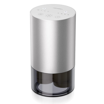 Airversa Dual-Nozzle Waterless Diffuser – 5 Timers, 4 Mist Levels, Car Mode, Silver