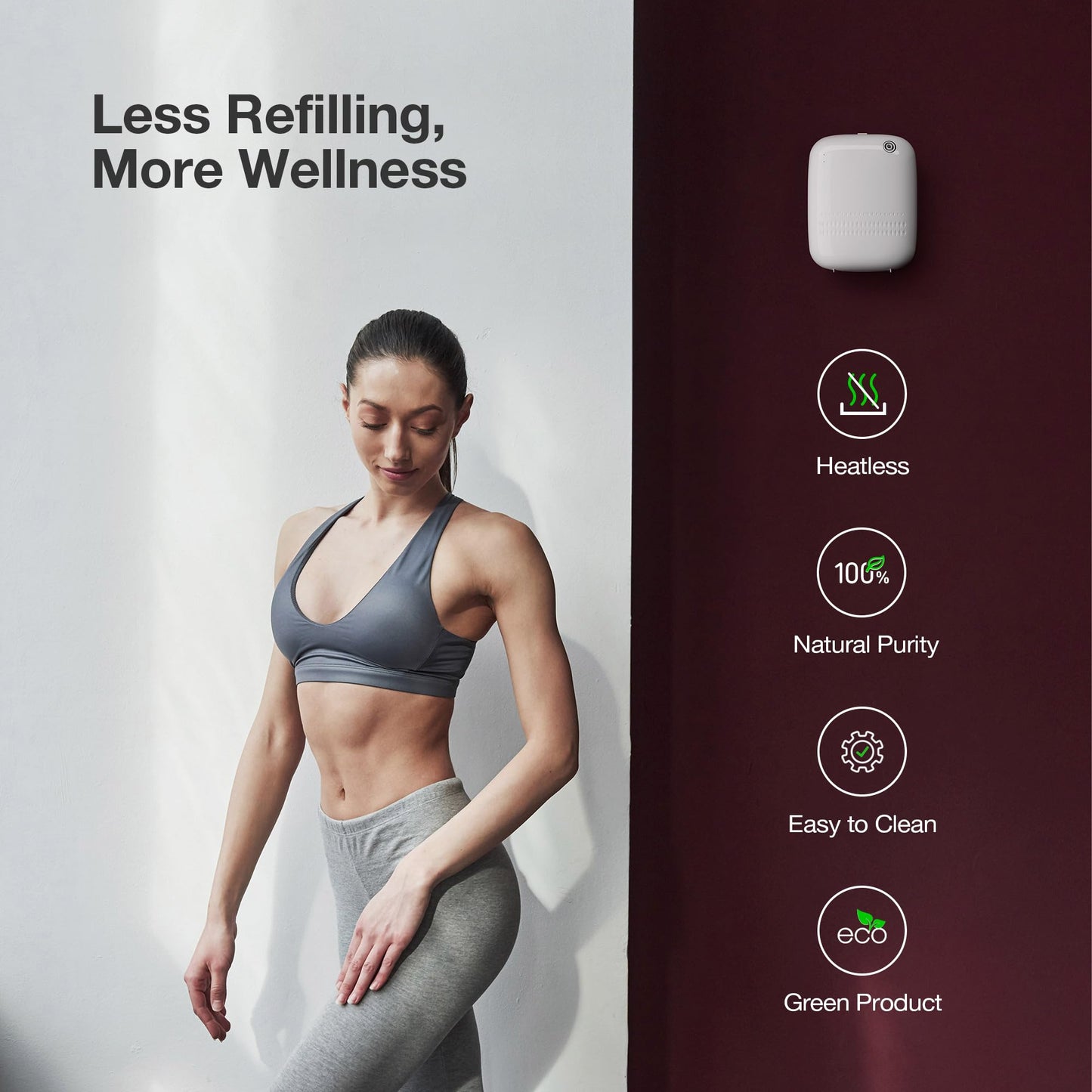 Airversa Waterless Essential Oil Diffuser Starter Kit (400 mL) – Covers 2000 sq ft, White ANW Kit