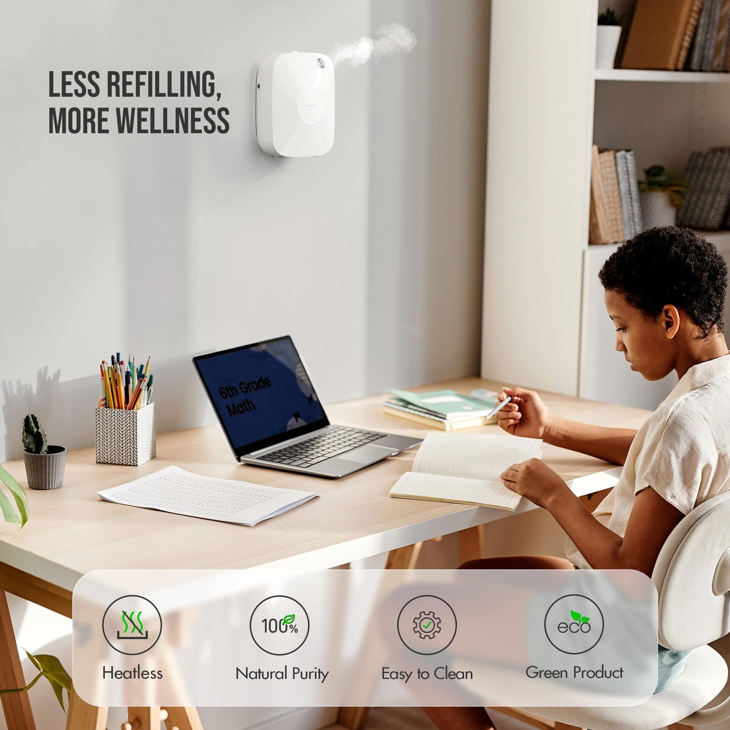 Airversa Smart Waterless Diffuser 400mL | 200mL Fragrance Oils | 2000 sq ft Coverage | ANA White Kit