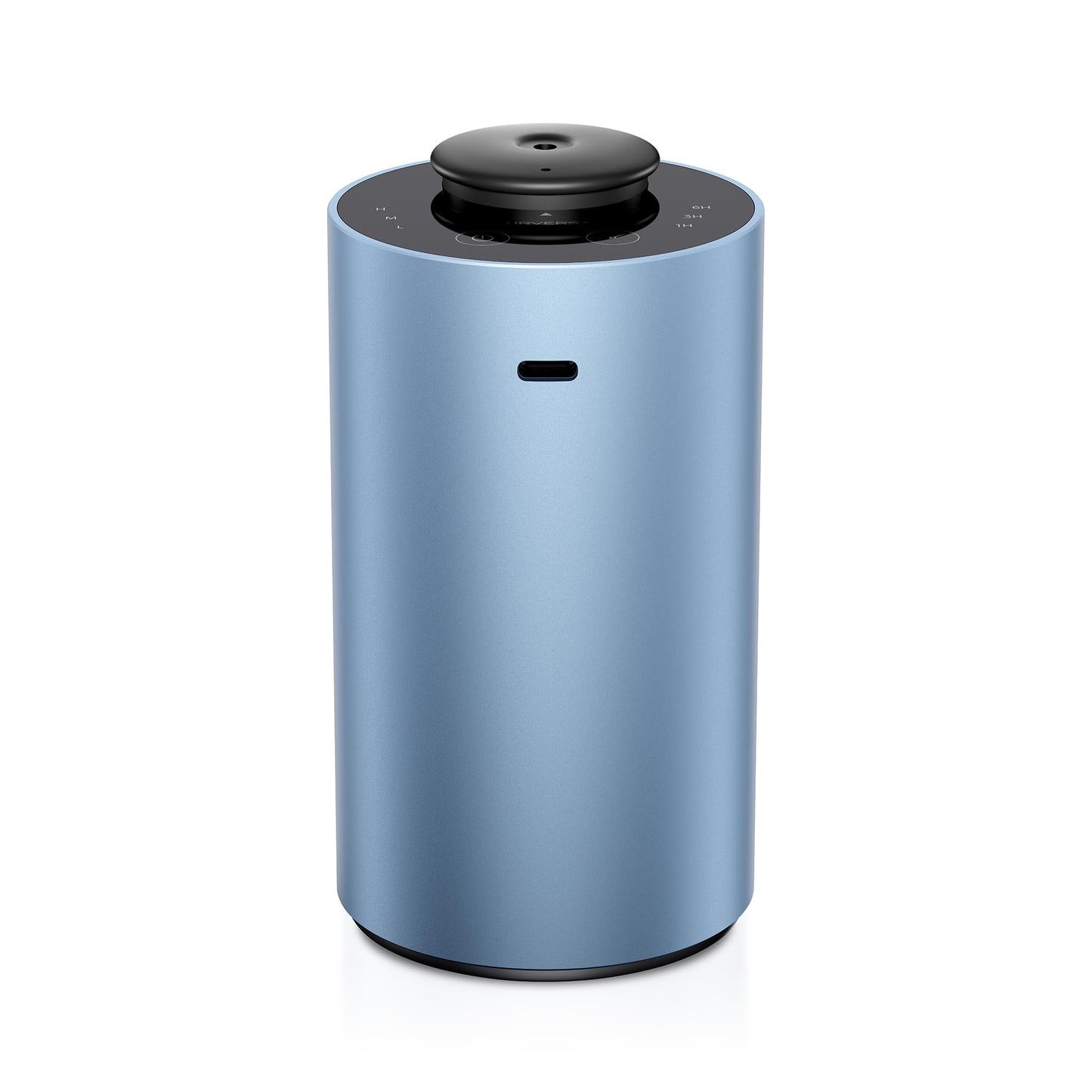 Airversa Waterless Essential Oil Diffuser – 3 Mist Levels, 3 Timers, USB-C, ANX Premium Metal Ice Blue