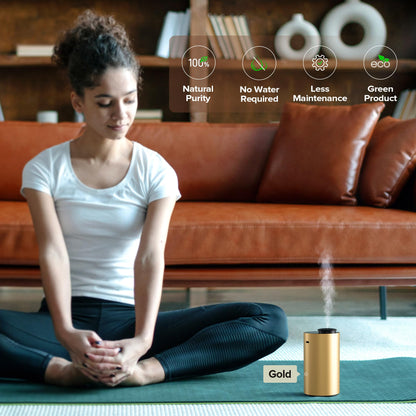 Airversa Waterless Essential Oil Diffuser - ANX Premium Metal Mint, 3 Timer Settings, 3 Mist Levels, USB-C