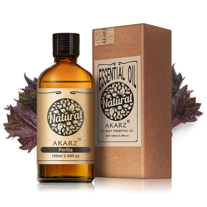 AKARZ 100ml Perilla Essential Oil – Pure Perilla Frutescens for DIY Skincare & Candles