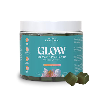 Akasha Sea Moss Glow Gummies – Hair, Skin & Nails Vitamins, 60 Count