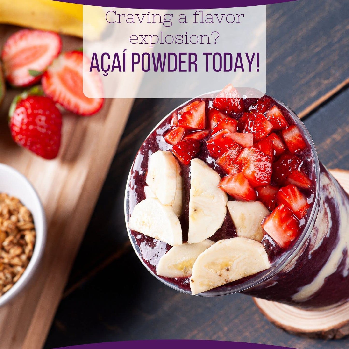 AKI Acai Powder - Non-GMO, Vegan, Gluten Free | 150g Smoothie Powder
