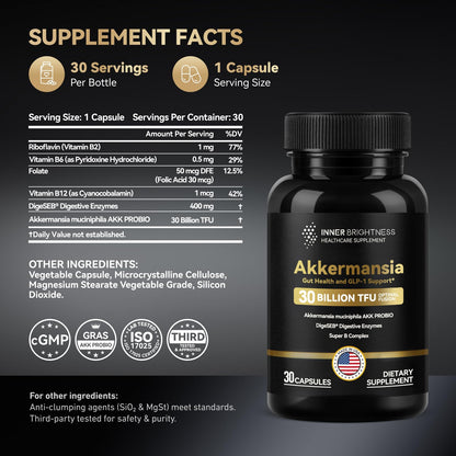 Akkermansia Probiotic – 30B TFU, GLP-1 & Digestion Support