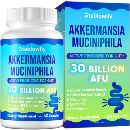 Akkermansia Probiotic with GLP-1 – 60 Capsules for Gut Health