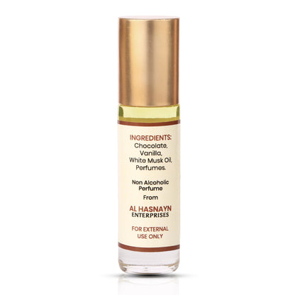 AL-HASNAYN Chocolate Musk Fragrance Oil Roll-On Perfume 0.20 fl oz (6ml) - Alcohol Free - Long-Lasting - Gifts for Men & Women