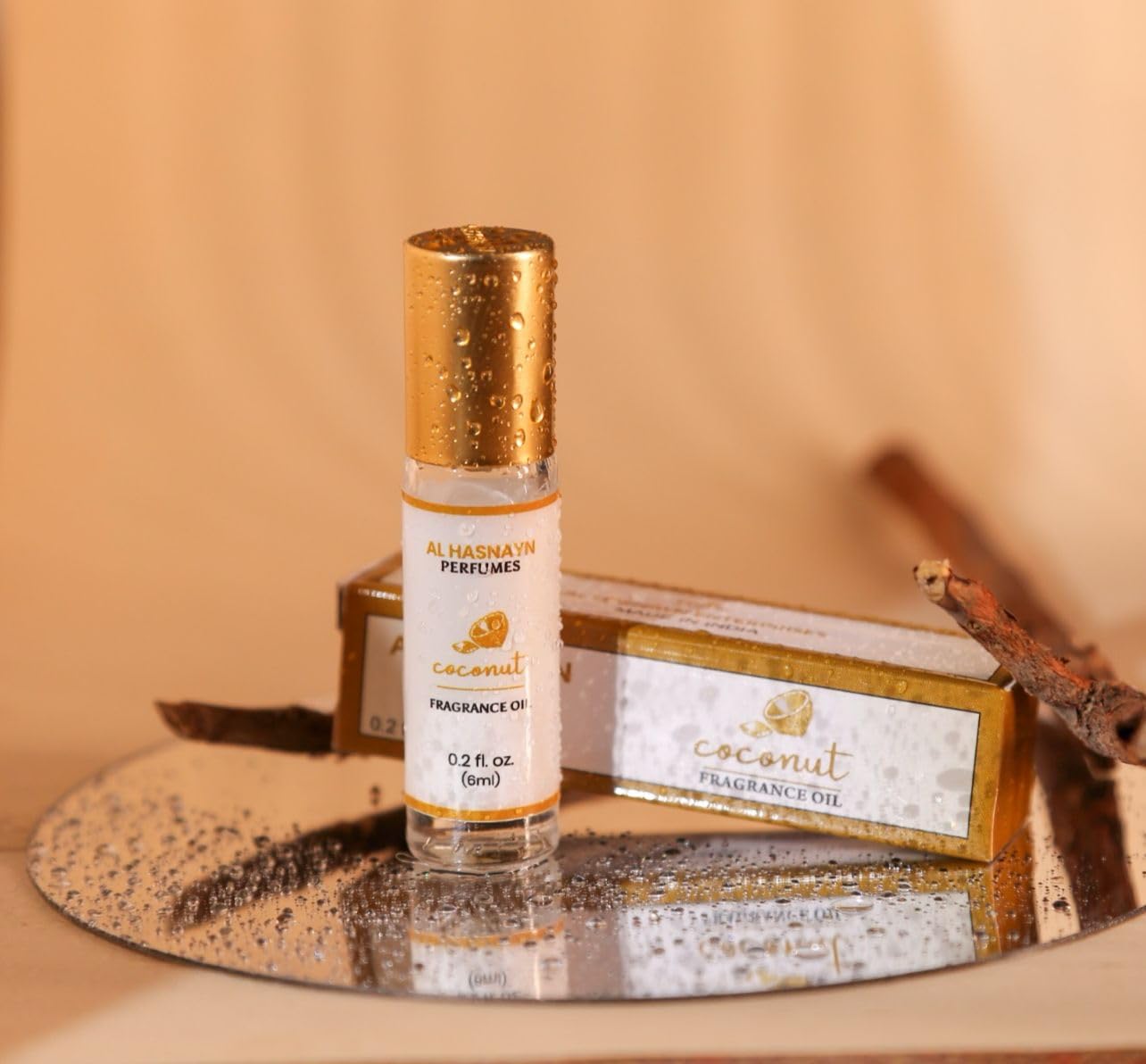 AL-HASNAYN Coconut Fragrance Oil Roll-On Perfume 6ML 0.20 fl oz | Rollerball perfume | Alcohol free | Long Lasting | Gifts for men women