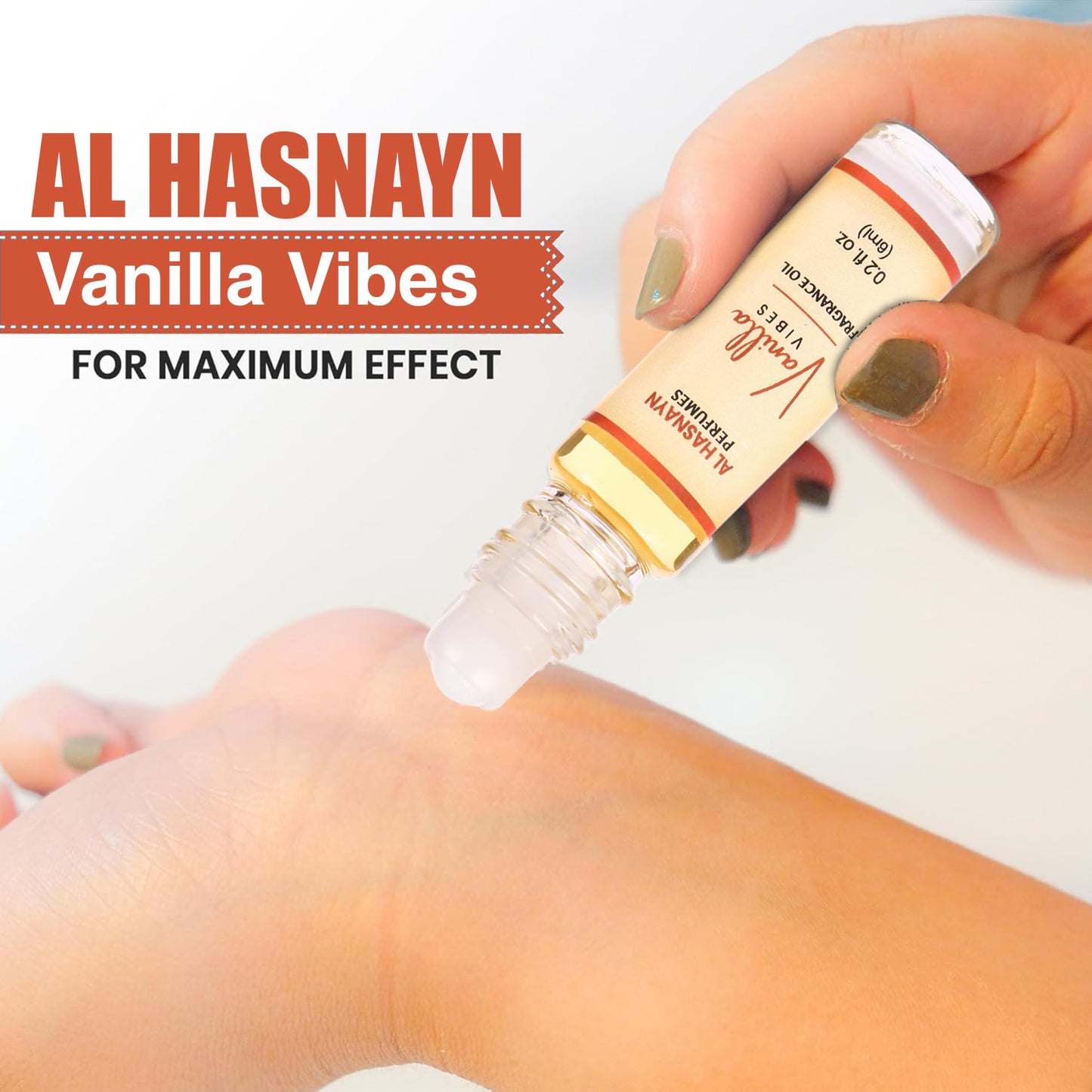 AL-HASNAYN Vanilla Vibes Roll-On Perfume – 6ML Alcohol-Free, Long-Lasting