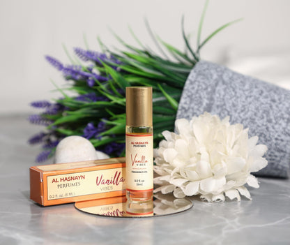 AL-HASNAYN Vanilla Vibes Roll-On Perfume – 6ML Alcohol-Free, Long-Lasting