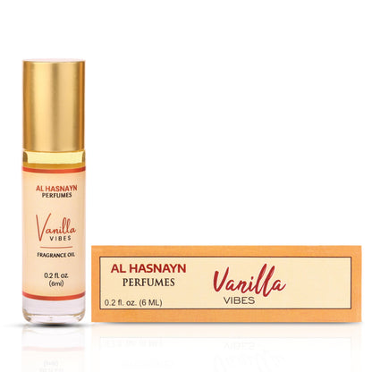AL-HASNAYN Vanilla Vibes Roll-On Perfume – 6ML Alcohol-Free, Long-Lasting