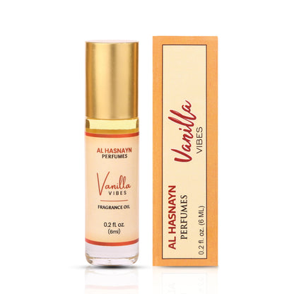 AL-HASNAYN Vanilla Vibes Roll-On Perfume – 6ML Alcohol-Free, Long-Lasting
