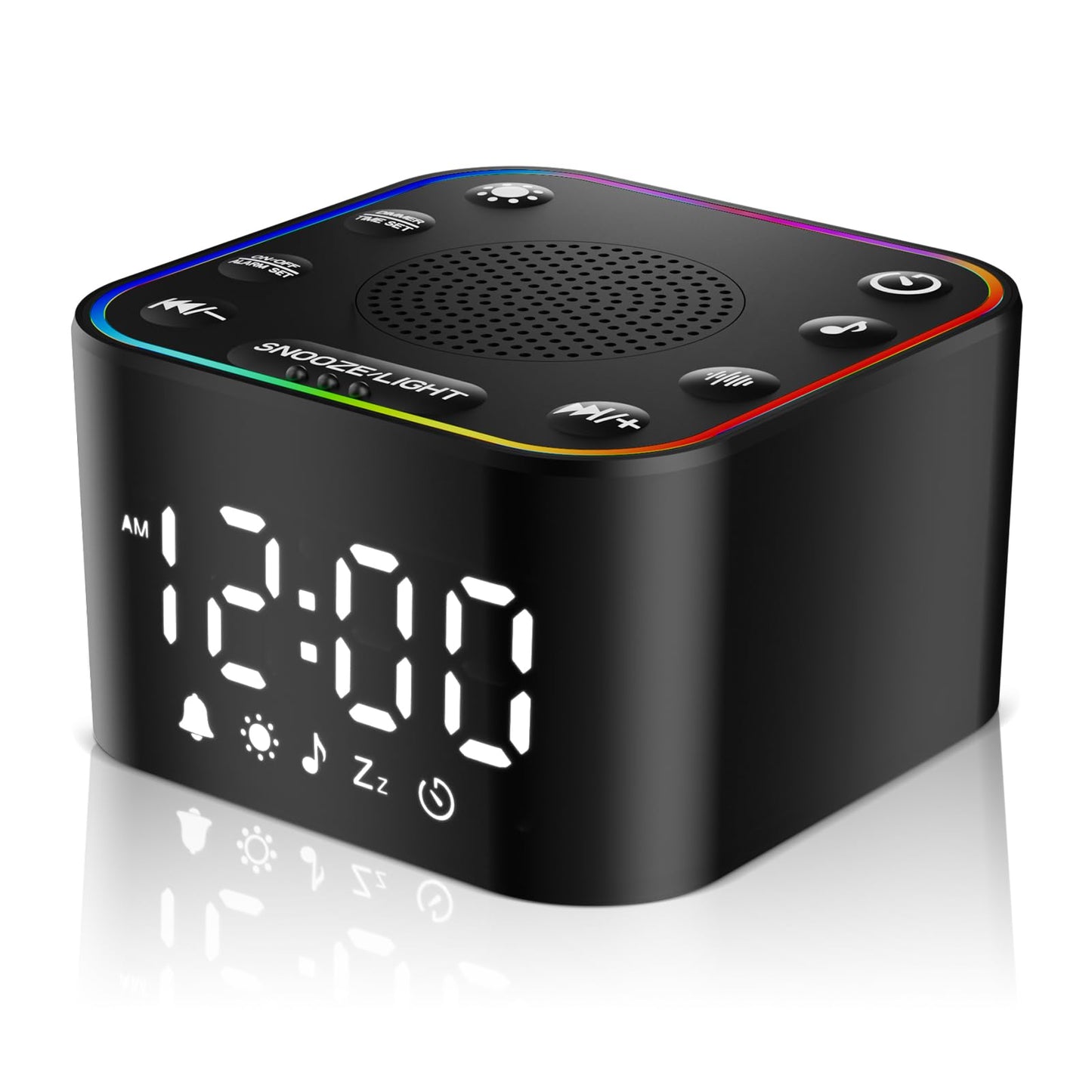 Alampan White Noise Sound Machine with Alarm Clock – 30 Soothing Sounds