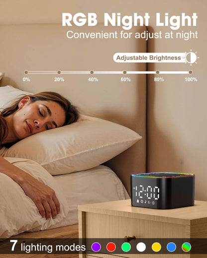 Alampan White Noise Sound Machine with Alarm Clock – 30 Soothing Sounds