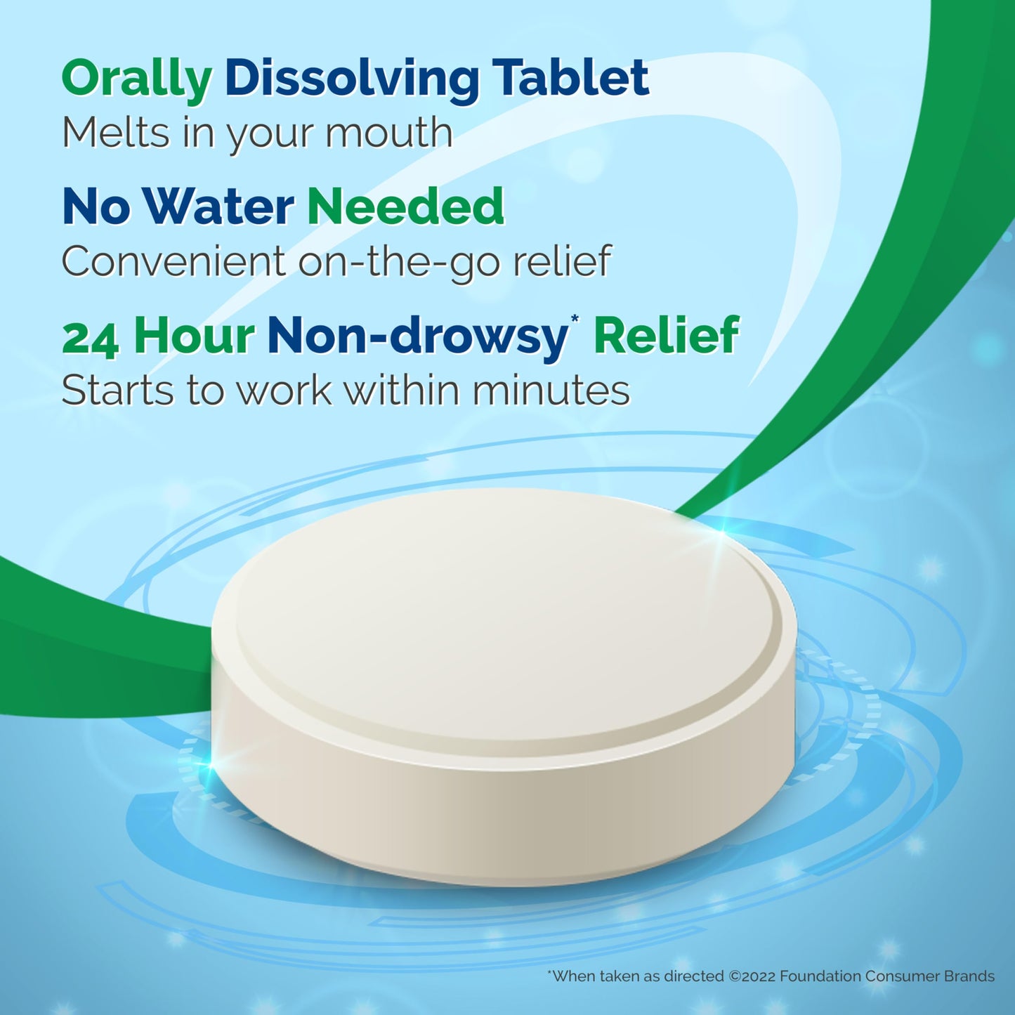 Alavert Allergy 24 Hour Relief – Mint Flavor, Non-Drowsy Loratadine 10 mg, Orally Disintegrating Tablets, 60 Count