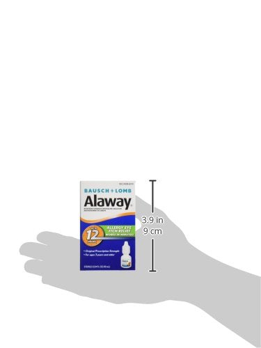 Alaway Antihistamine Eye Drops – Fast-Acting Itch Relief Up to 12 Hours (0.34 fl oz)