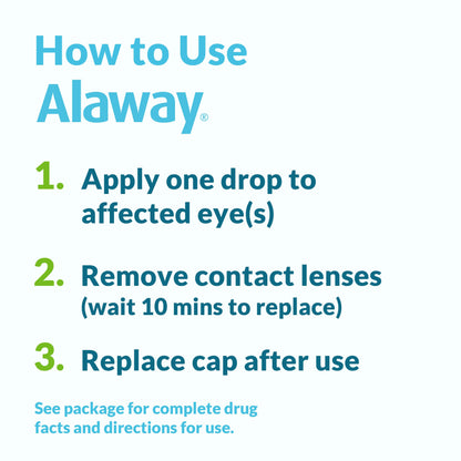 Alaway Antihistamine Eye Drops – Fast-Acting Itch Relief Up to 12 Hours (0.34 fl oz)