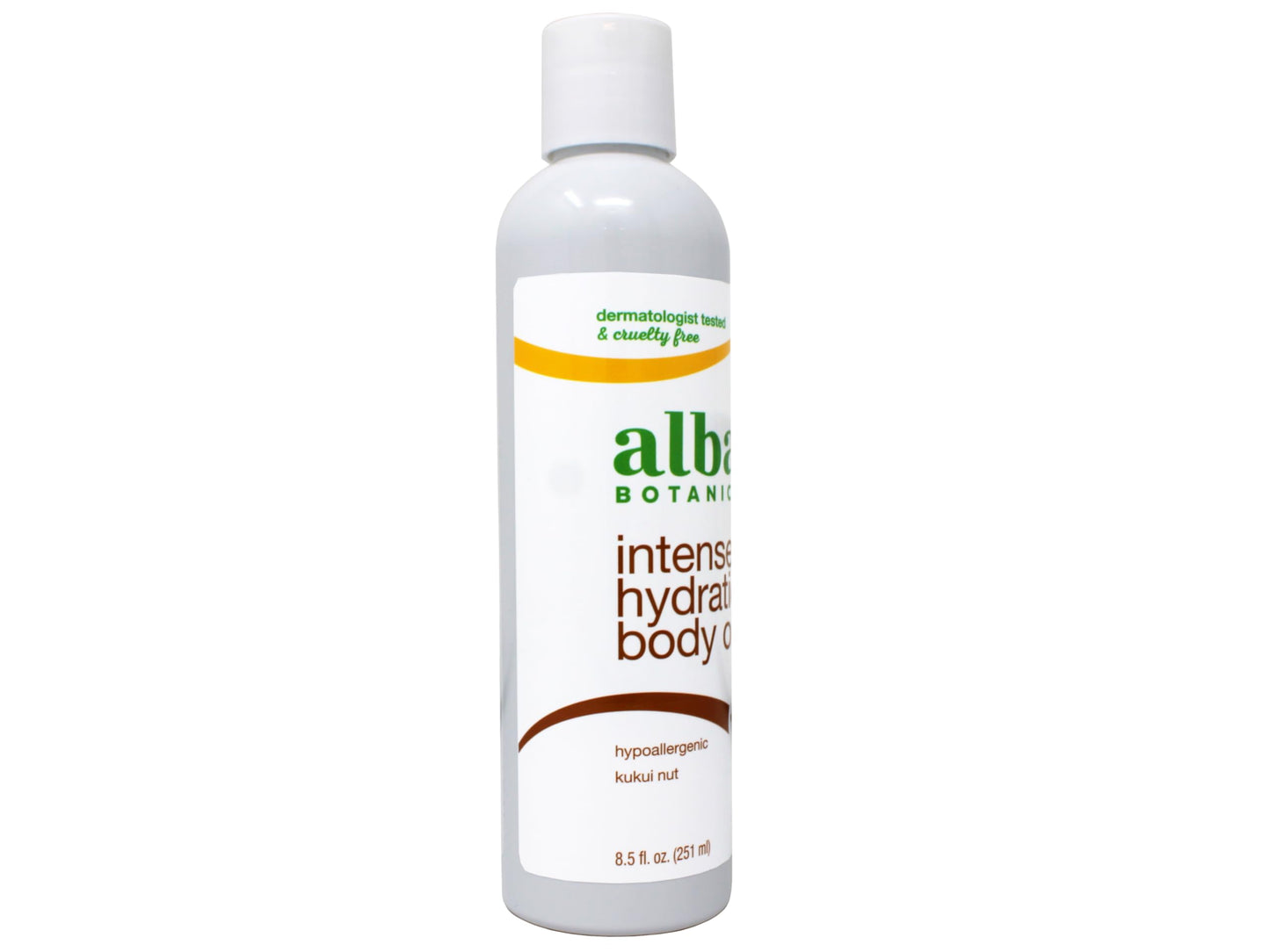 Alba Botanica Hawaiian Body Oil Kukui Nut 8.5 oz – 2 Pack | Hydrating, Fast-Absorbing Oil