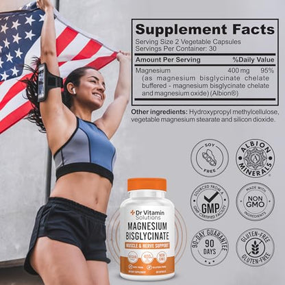 Magnesium Bisglycinate 400mg | Albion Chelated Magnesium Glycinate | DR Vitamin Solutions