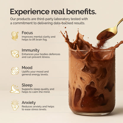 alcami elements: Cacao Mushroom Coffee 10X Concentrated Extract with Lion's Mane, Reishi & Cordyceps — 30 Servings