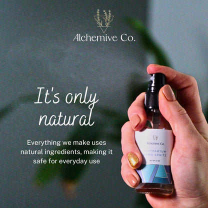 Alchemive Co. Mama Spritz Postpartum Perineal Spray | Cooling Witch Hazel Blend with Organic Essential Oils – 2 oz