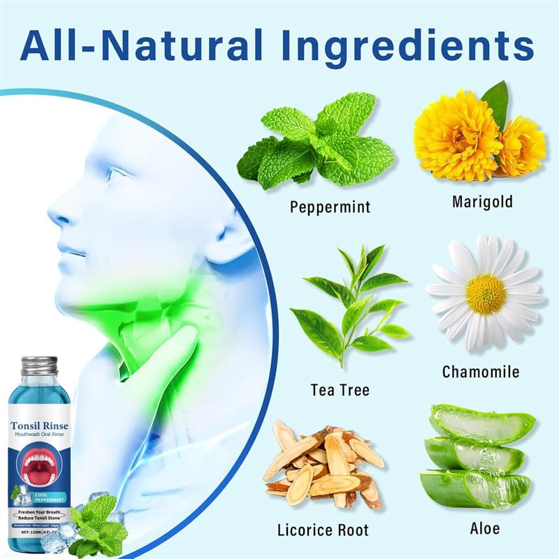 Tonsil Stone Remover & Alcohol-Free Mouthwash – Natural Oral Rinse for Bad Breath & Dry Mouth